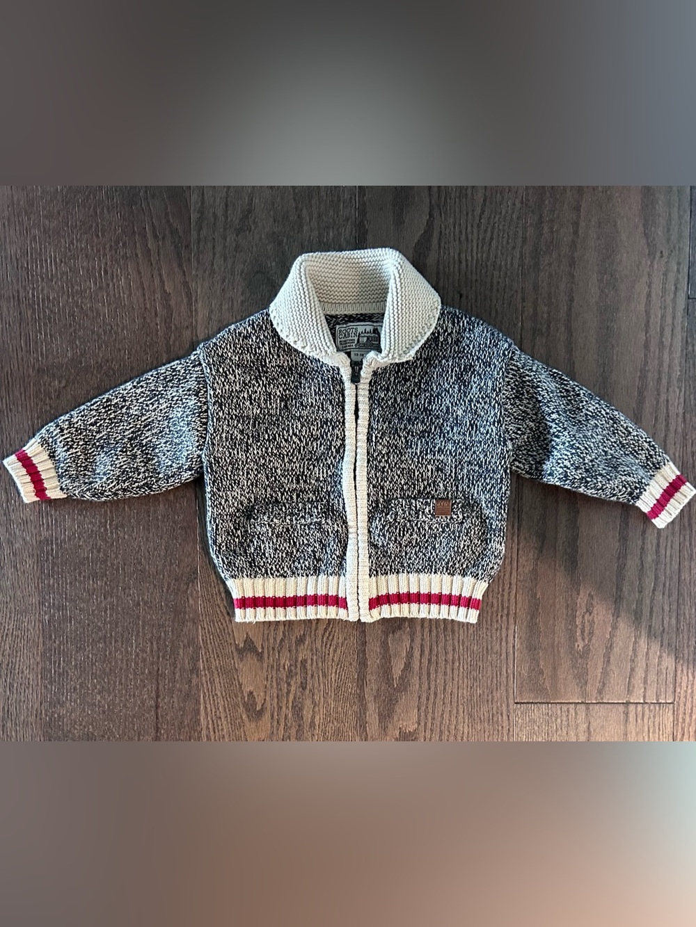 Roots Size 12-18 month Toddler Cabin Full Zip Cardigan Sweater